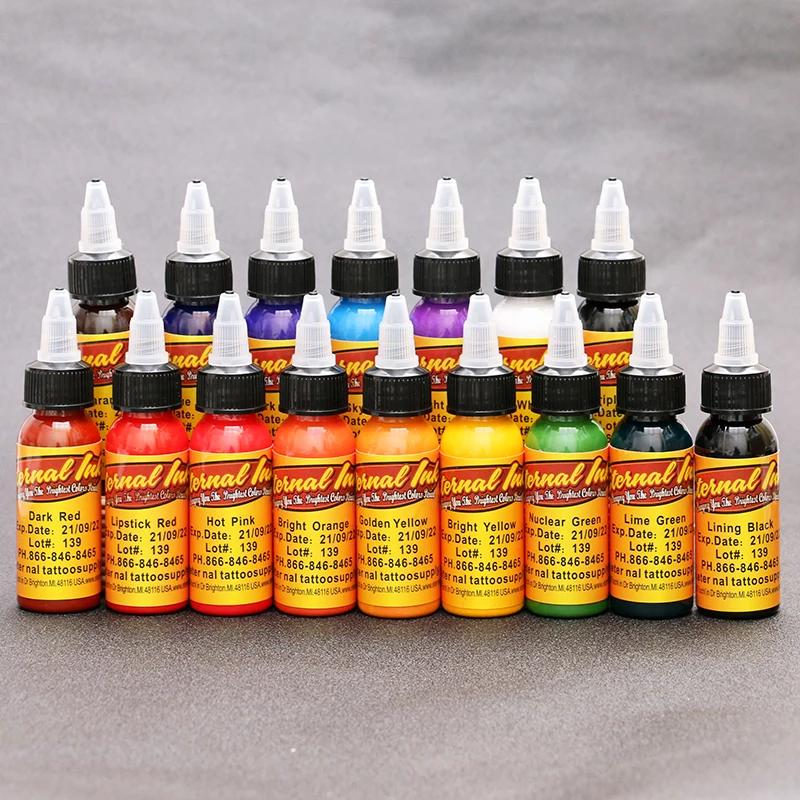 

AI-Aiheogae INK221 Long Lasting Tattoo 16 Colors 30ml/Bottle Tattoo Pigment Tattoo Ink, 16colors