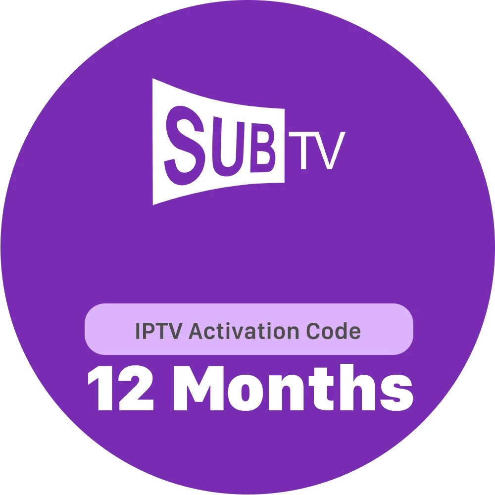 

1 Year IPTV SUBTV Subscription HD Europe Arabic French Channels Africa EX YU Pakistan Indian Canada Channels