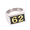 Surgical Steel Octagon Signet Ring Solid Back "62"engraved signet ring