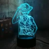 Remote Control Japan Anime One Piece Monkey D. Luffy 3D LED Illusion Night Light 7 Colors Desk Lamp Bedroom Decor Child Birthday
