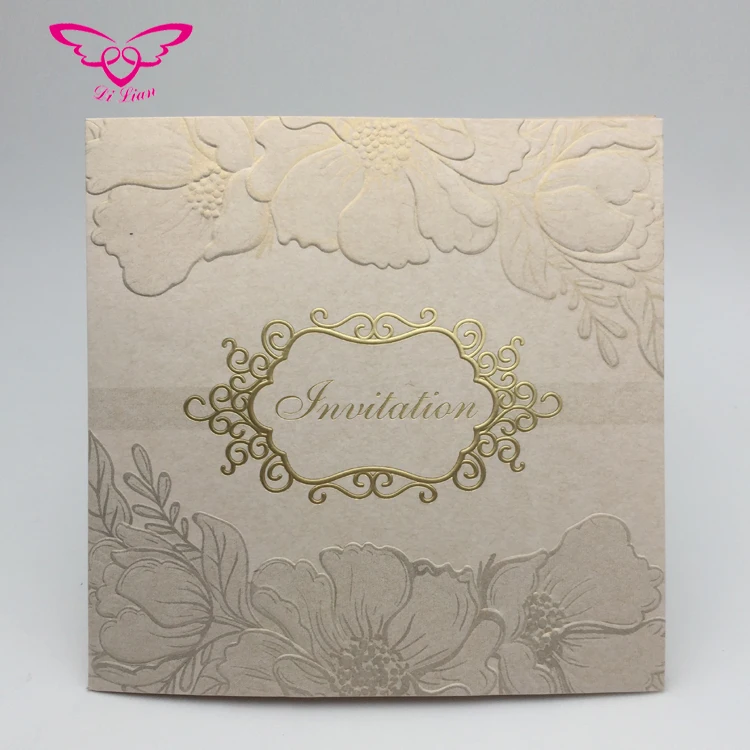 
Three Fold Bright Blue Elegant Card Invitation Wedding 