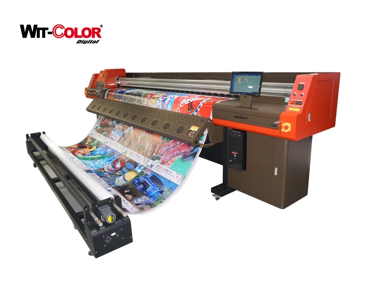wit-color High speed solvent printer machine Ultra Star 3304 with 4 pcs starfire 1024 print head