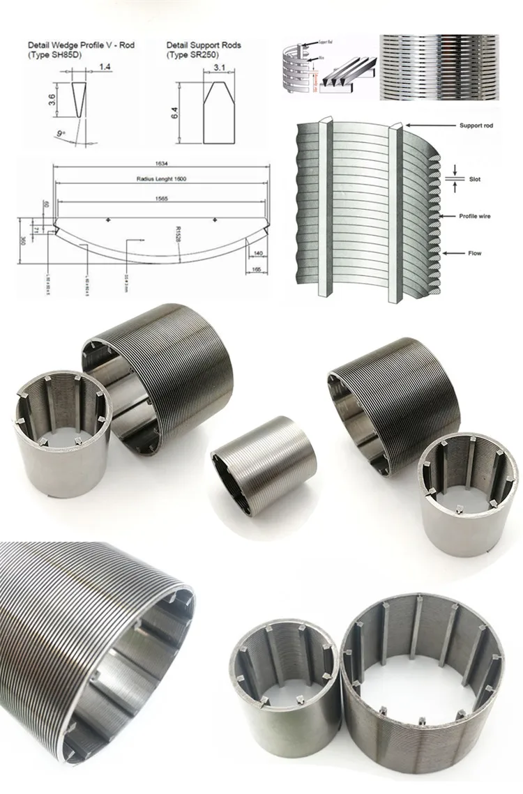 product-750-1139 304 316 stainless steel wedge wire tube johnson filter pipe