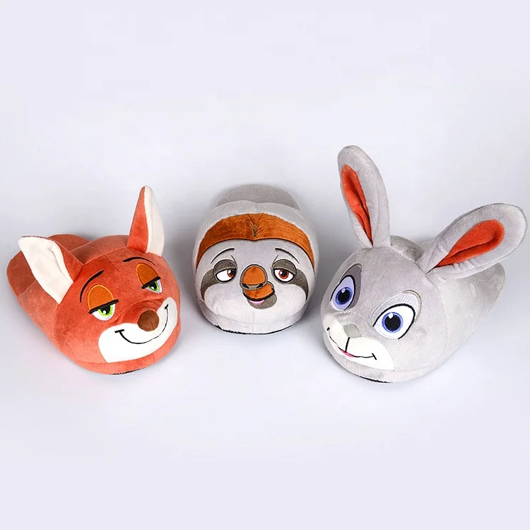 

Zootopia animal cartoon plush warm winter indoor slipper shoes