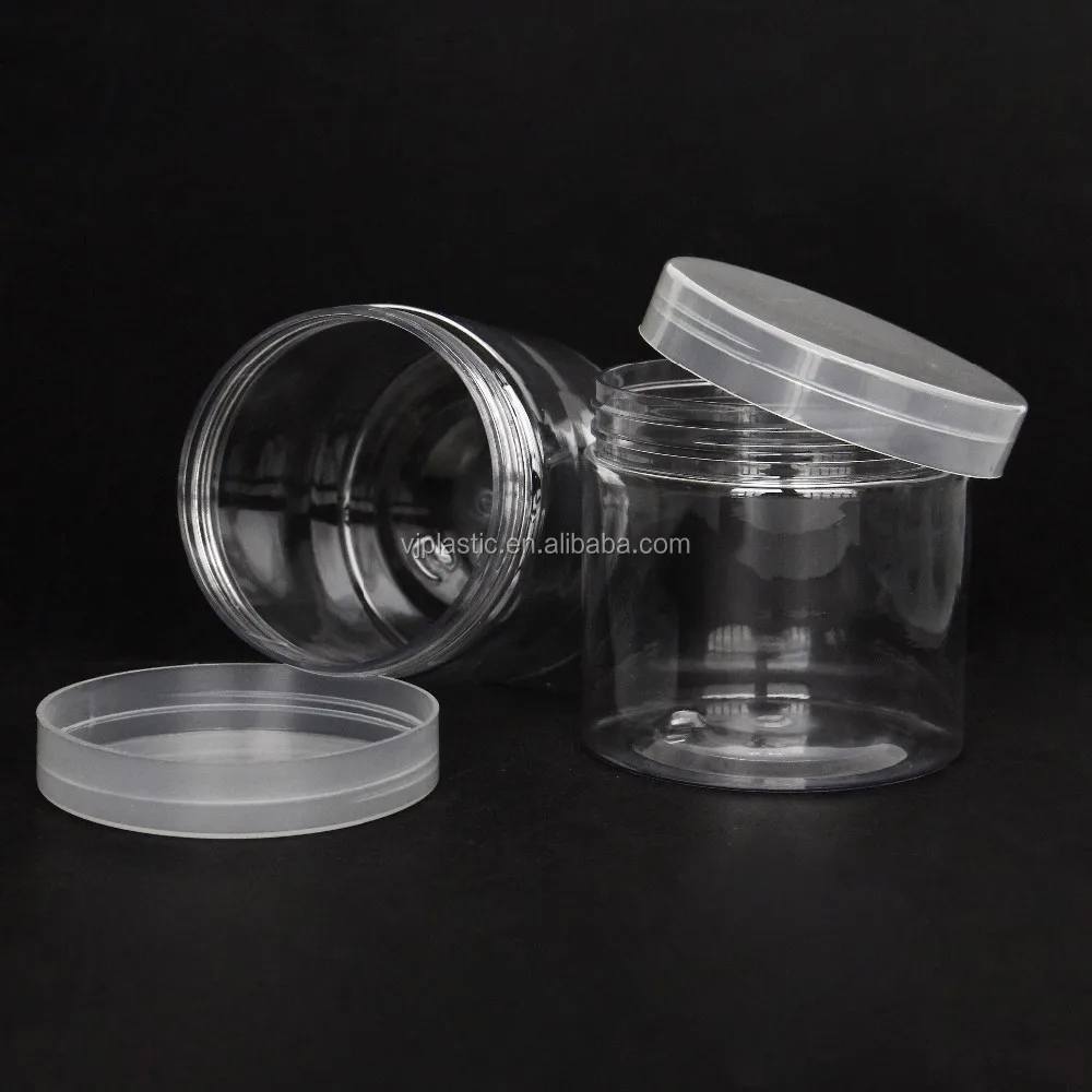 8 Oz Clear Plastic Jars 250 Ml With Screw Lid Pet Straight Sided