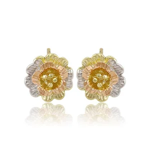 91110 Xuping flower stud brass earring india,jewelry making supplies
