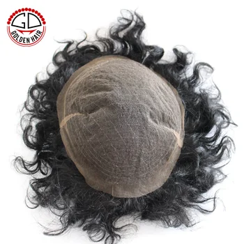 Mens Hair Piece Black Afro Curly Wig Toupee For Black Men Buy
