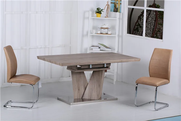 China modern contemporary home furniture extendable MDF wooden dining table