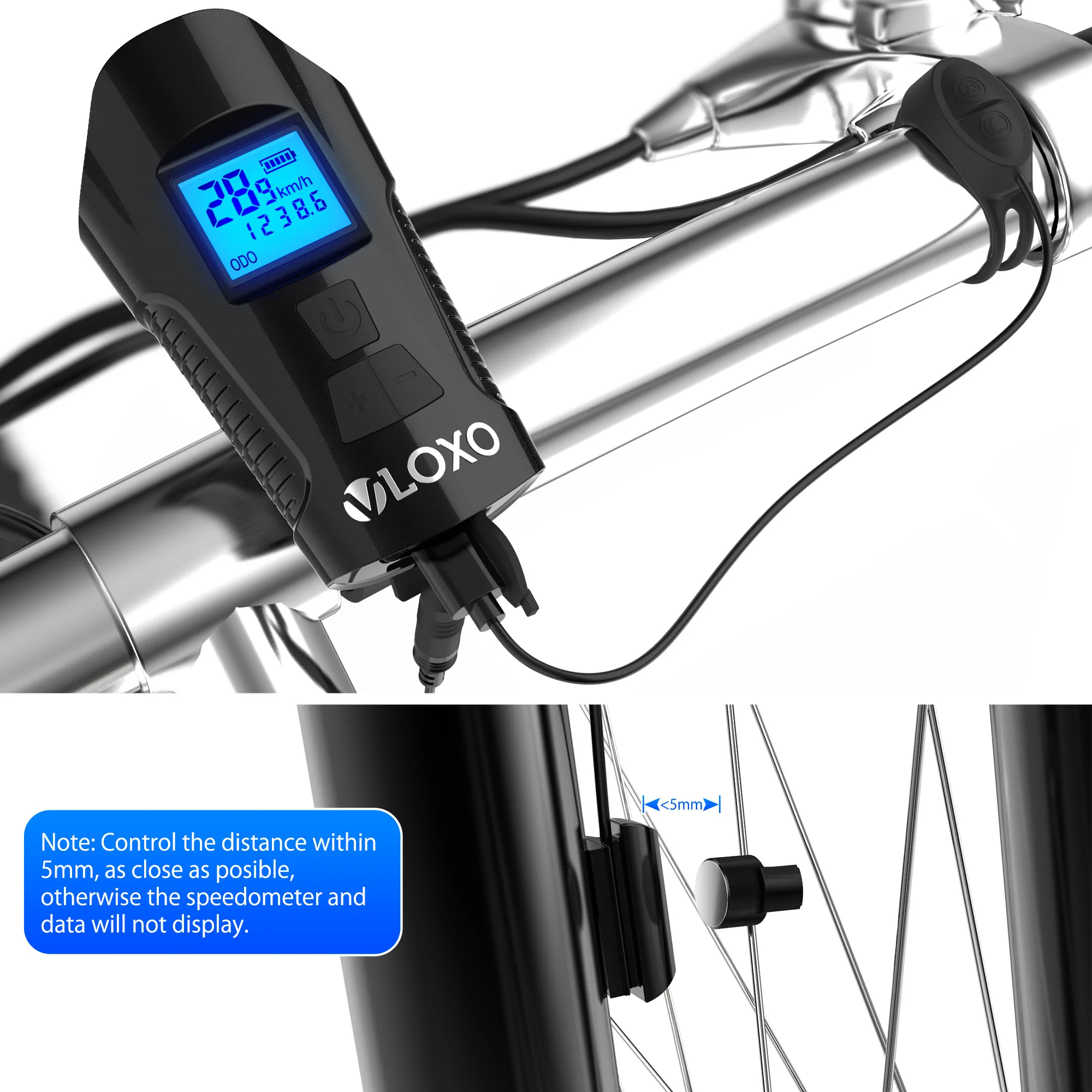 USB charging smart bicycle front light and rear back tail led light
