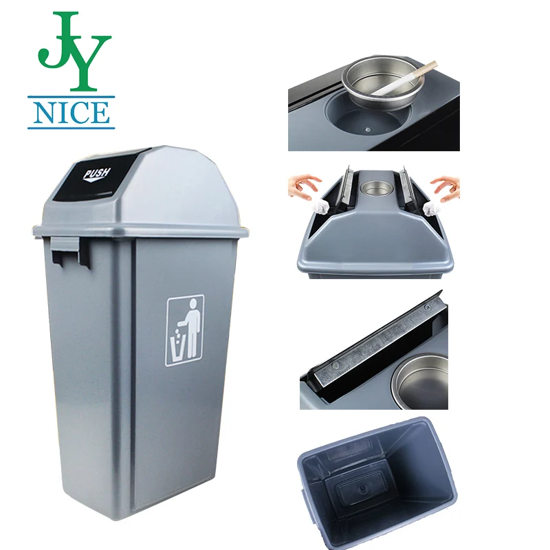 Hospital Outdoor Plastic Ashtray Stand ash barrel waterproof flameproof Household Recycle Trash Bin