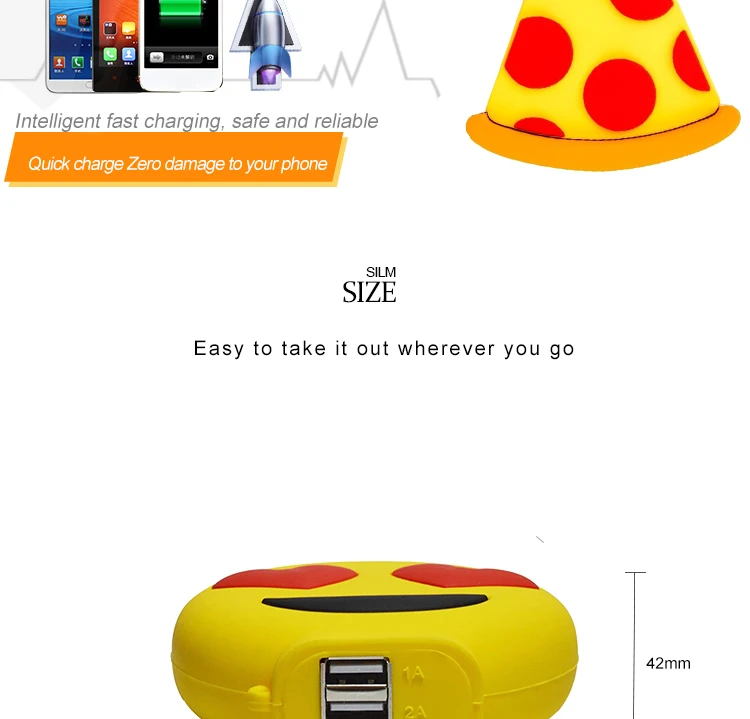New Arrival Emoji 2600mah Power Bank, Portable Power Bank 2600mah colorfully Cartoon - ANKUX.COM