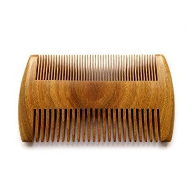 

Amazon best selling double sided comb handmade fine tooth beard comb with sandalwood, Picture
