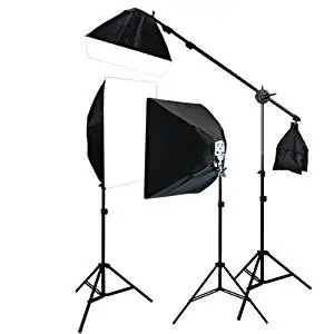 StudioFX 2400 WATT Digital Photography Continuous Softbox Lighting Studio Video Portrait Kit CH9004S3 by Kaezi