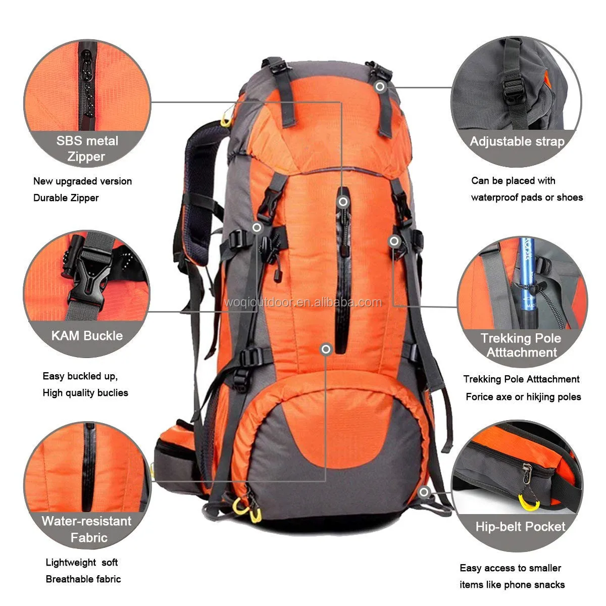 Waterproof Outdoor Hiking Camping Travel Backpack Daypack Rucksack Bag Cover US 