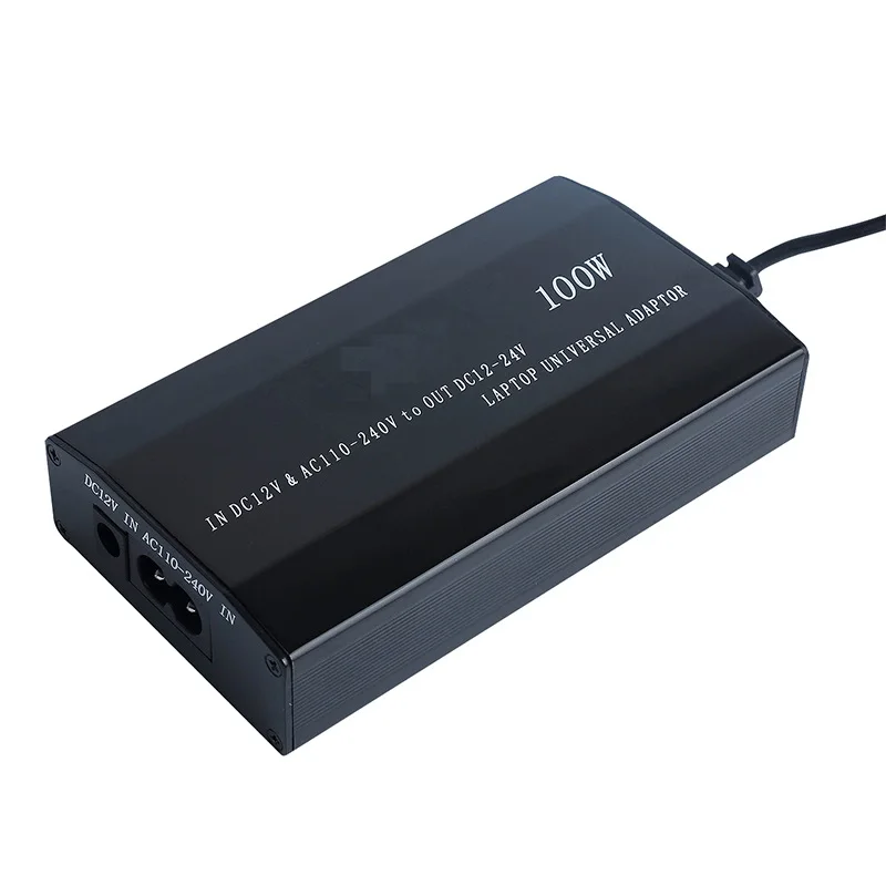 
AC DC Dual Input Adjustable Output Voltage Charger AC Input DC Input Adapter USB Charger LCD Display Charger 