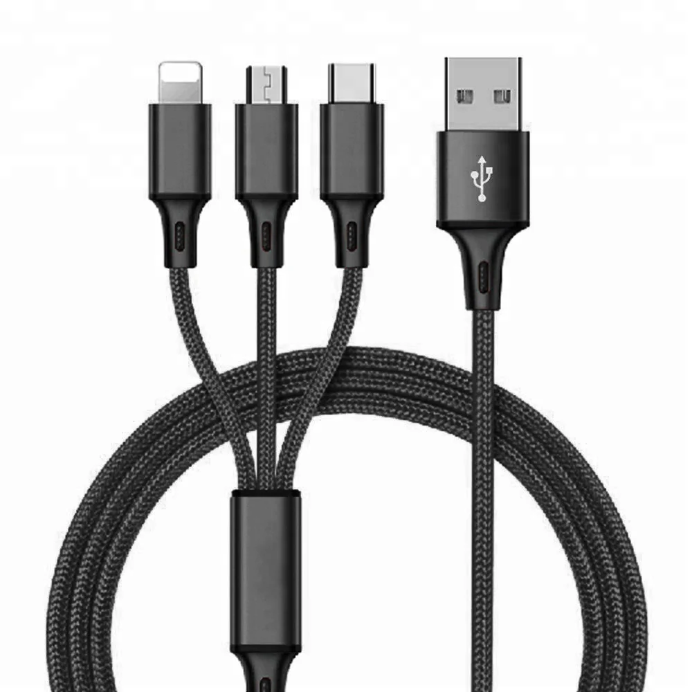 

2018 Hot sale 3 in 1 high quality USB for Android for Iphone cable