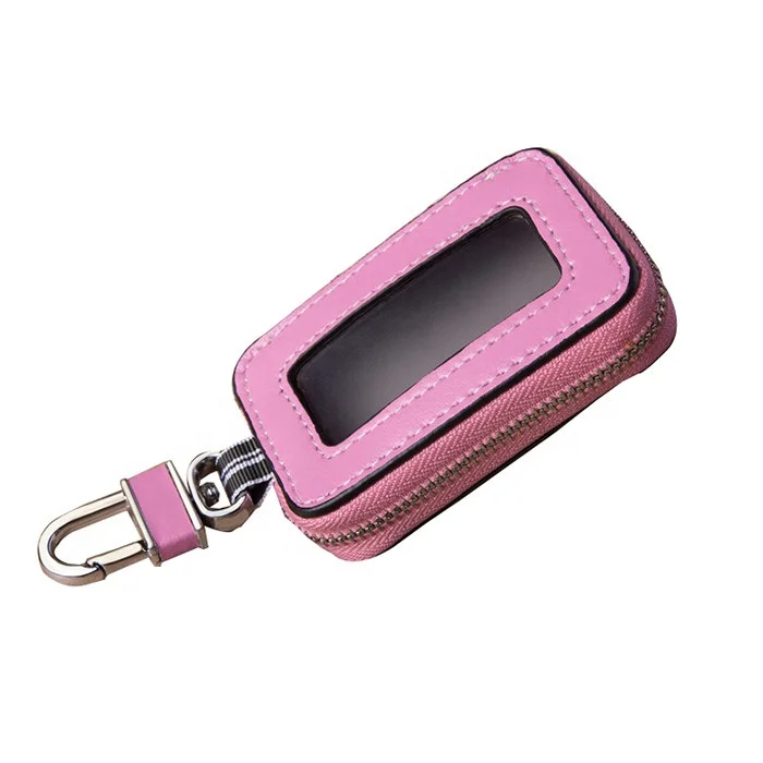 Wholesale Hot Sale Double Zipper Car Key Pouch With Car Key Ring