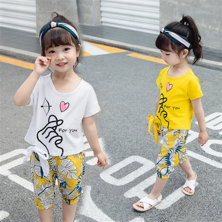 Thailand Best Selling Baby Girl 2 Pieces Cotton Clothes Guangzhou ...