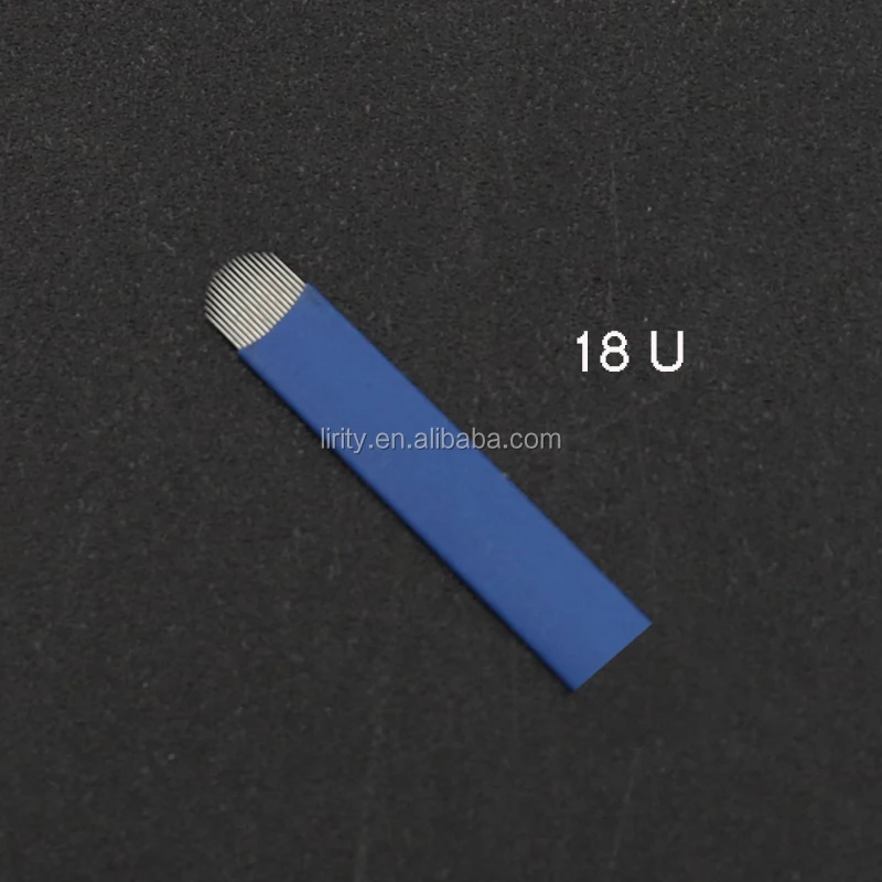 

#18 U Disposable microblading Needles Permanent Makeup Eyebrow Embroidery tattoo Blade For 3D Microblading Manual Tattoo Pen, N/a
