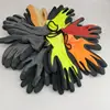 CE EN388 gauntlet style leather mining working gloves with 4.5' rubber cuff