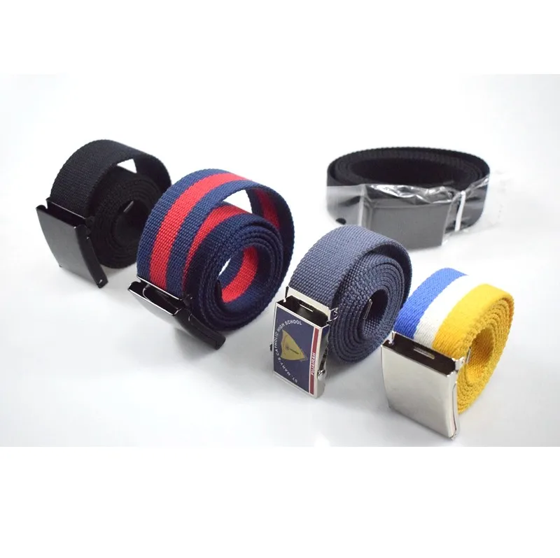 Custom Logo Belts 3.8cm Cotton Belts Black Canvas Belt Buy Fabric