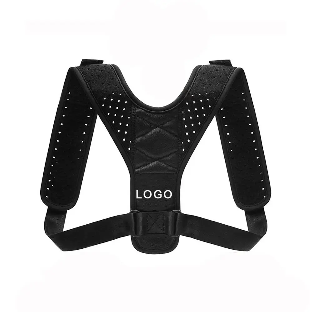 

Wholesale Comfortable Upper Back Brace Clavicle Support Device Adjustable Posture Corrector Support for Men and Women, Customized edge colors