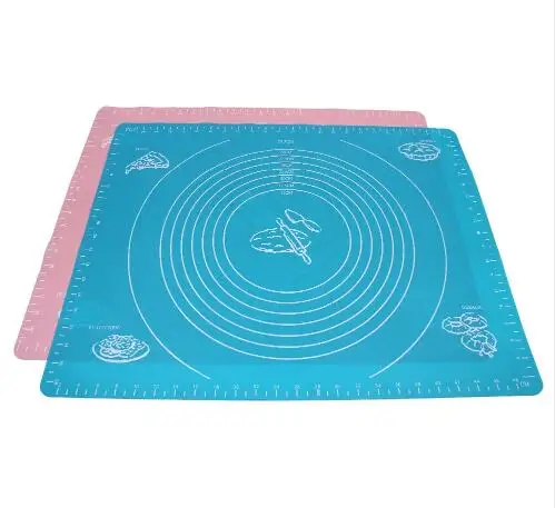 

Eco-friendly Hot-selling 50*40cm Rolling Kneading Mat Scale Silicone Rolling Pin Mat, N/a