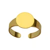 Ring Blank Setting Base Glue-on Gold Silver Brass Square Oval Round Flat Pad