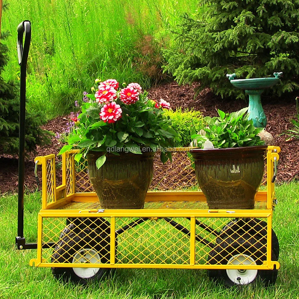 Cart Wagon Steel Mesh Deck,Garden Carts With Bicycle Wheels Buy
