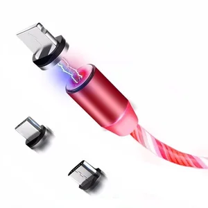 Type C Magnetic Charging Cable Visible Flow LED Light