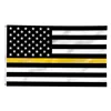 Thin Yellow Line American Flag Gold Emergency Dispatchers Truck Tow Drivers Public Safety Security Guards 3x5 Feet Banner