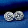China factory round zircon 925 silver stud earrings