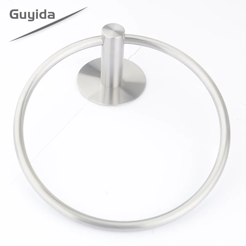 
wholesale wall hung towel ring 304 stainless steel towel rack in bathroom 