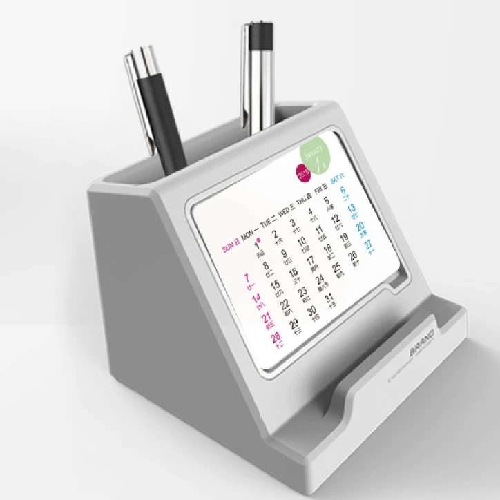 Multi Function Mobile Phone Stand Calendar Creative Plastic Desk