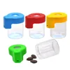 Air Tight Glass Storage Magnifying Stash Jar Viewing Container Pill Box Bottle with LED Light and USB Charger