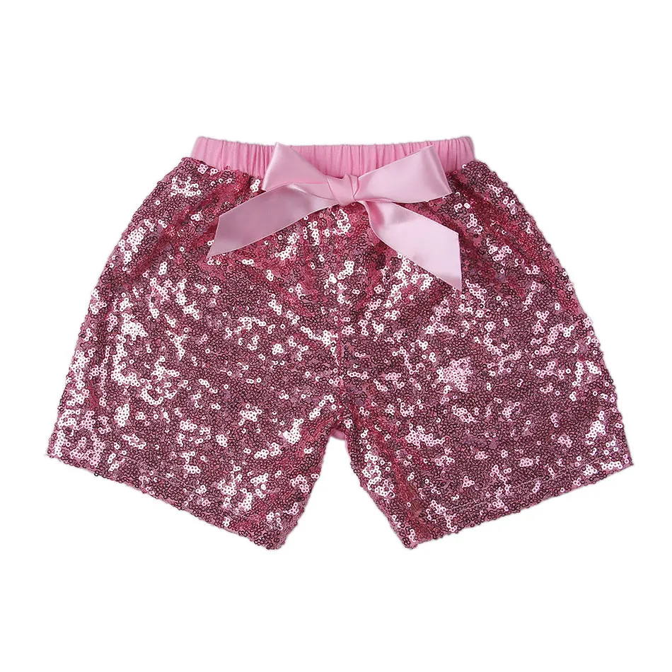

Manufacture Amazon hotsale children sequin summer girl shorts, Picture shows