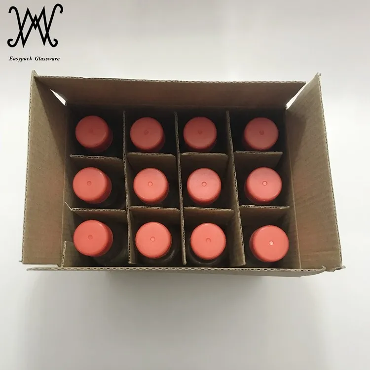 3oz Clear Glass Woozy Bottles For Hot Sauce With Red Caps Shrink Bands