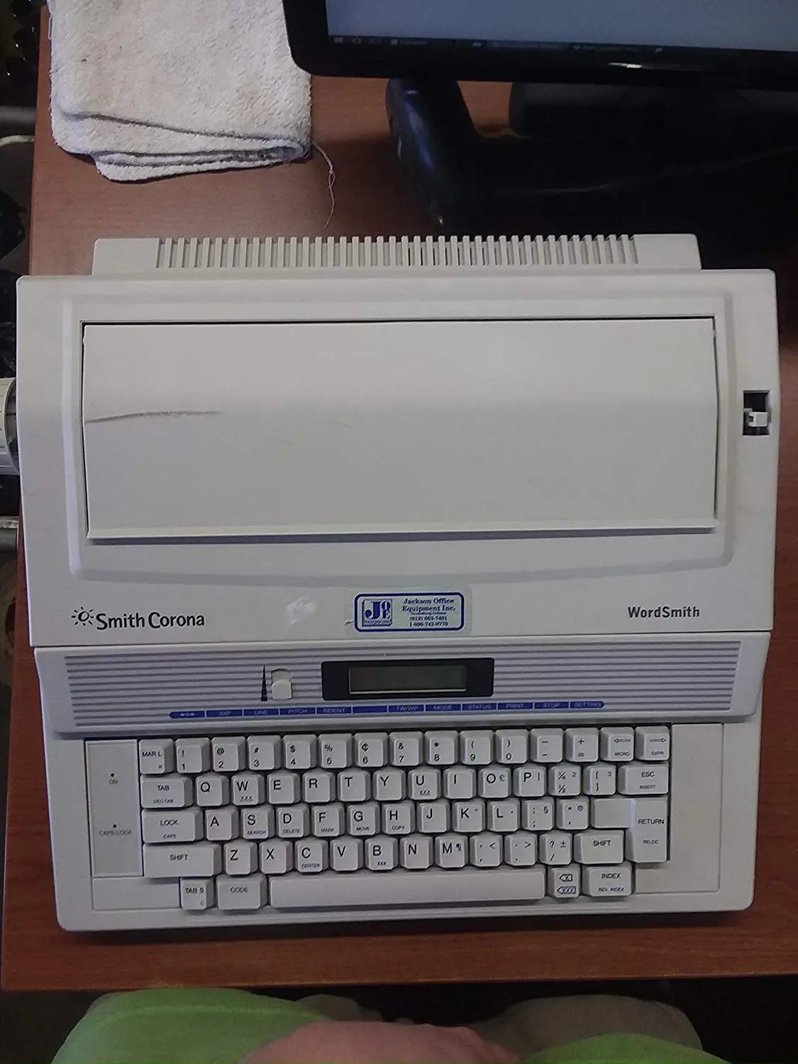 Get Quotations · Smith Corona Wordsmith White Model KA13 Electric Typewriter