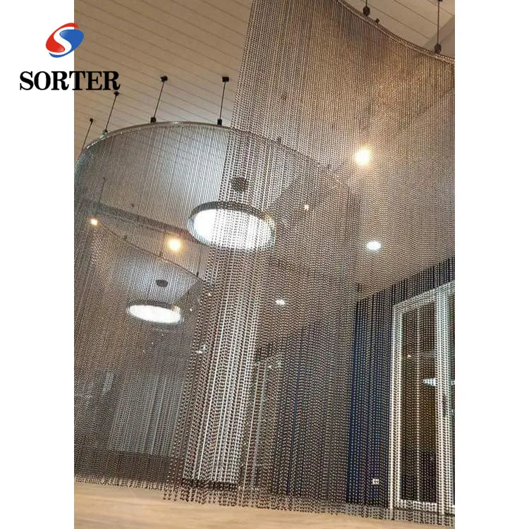 

Stainless steel hanging metal door beads ball chain curtain