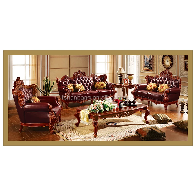 Stock Dark Brown Red King Size Luxury Wooden Bedroom Furniture Set ...