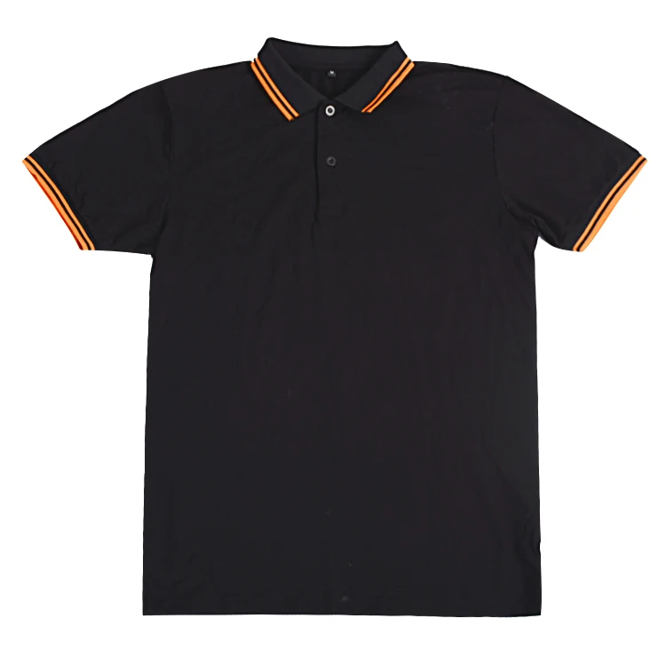 Compressed Wholesale Blank Black Polo Shirt Custom 100 Cotton Polo For