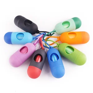 Image of pet dog poop waste bags Pet stool bag with Dispenser