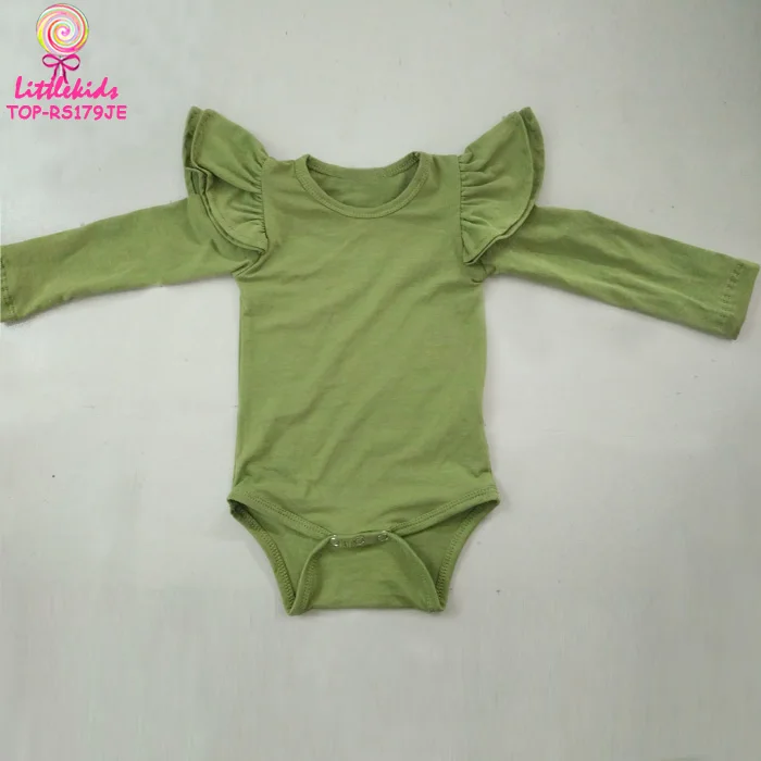 Wholesale Olive Green Baby Girl Romper 