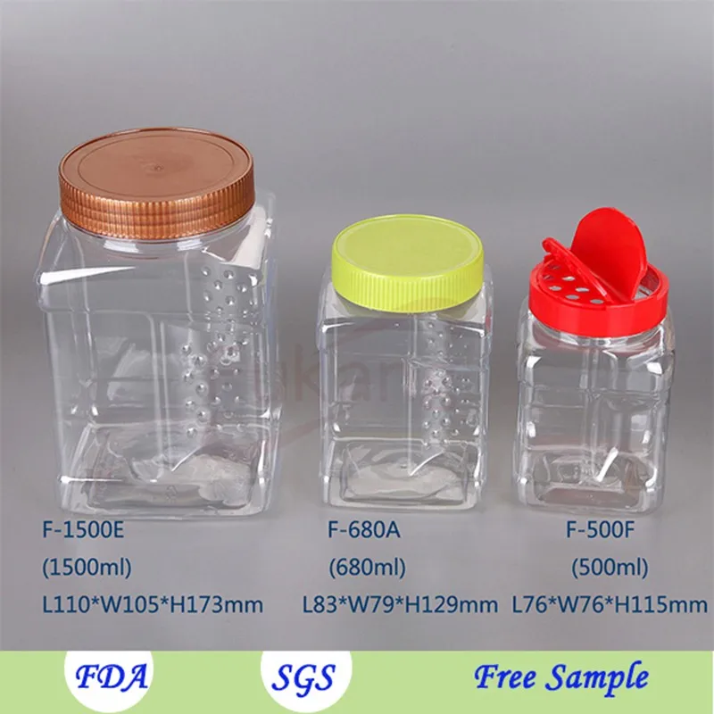 Wholesale Food Grade 680ml Square Food Plastic Jars Buy Square
