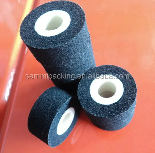 New arrival 24pcs/lot ,36*16mm black color printing ink roller for FRD-1000 solid ink sealing machine/band sealer