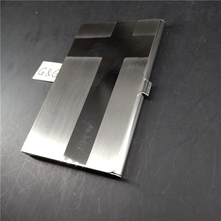 

Stainless Steel Business Namecard Case With Mirror, Silver