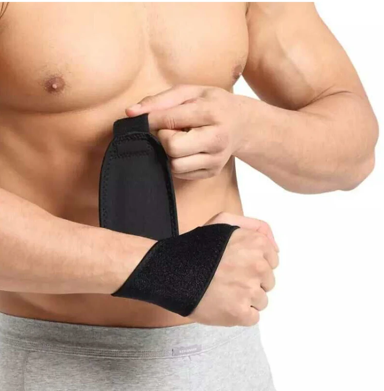 

Men Women Sports Carpal Tunnel Wrist Guard Custom Fitness GYM Wrist Strap, Black