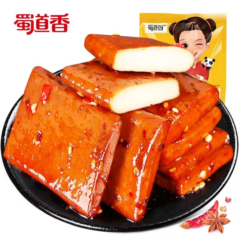 
ShuDaoXiang 250g Per Bag 80 Bags Per Carton Spicy Tofu Bean Curd Dried Tofu Snack 