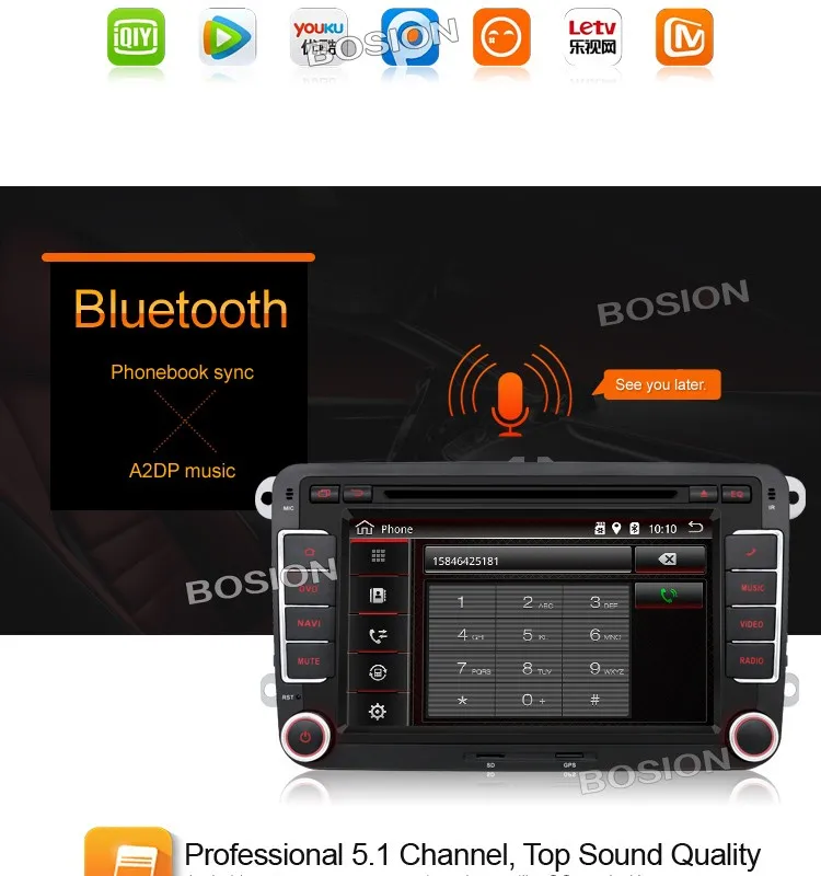 Quad Core Android Touch Screen Car Multimedia System For Skoda Yeti Vw