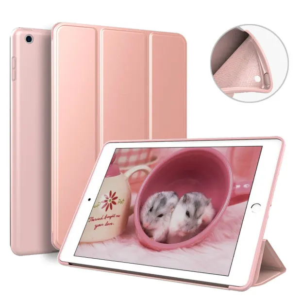 

2018 new design cover for ipad 9.7 inch pu leather silicone case for ipad 9.7 2017/2018